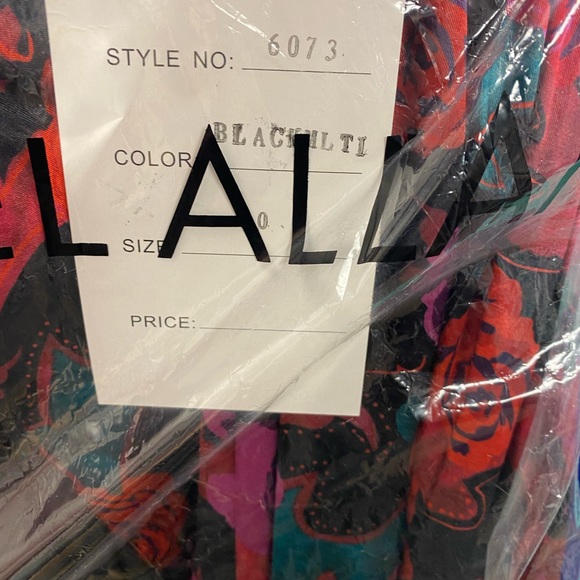 NWT Rachel Allan 6073 / Sz 0 / Black Multi / 2 Piece - Picture 5 of 7